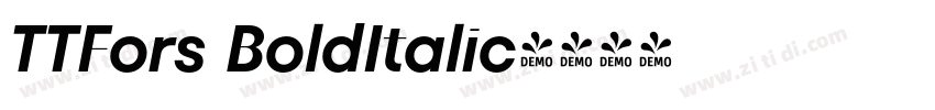 TTFors BoldItalic字体转换
